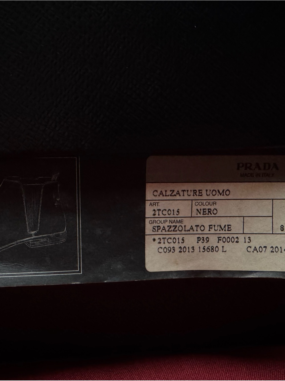 Prada Black Leather Slip-On with Gold Logo - Picture 14 of 16